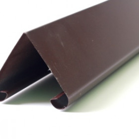 Ламель для жалюзийного забора Твинго МАКС, шаг 70 мм, двустороннее полимерное матовое покрытие, RAL 8017 Шоколад