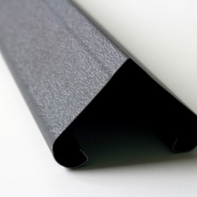 Ламель для жалюзийного забора Твинго, шаг 55 мм, структурный матовый двусторонний полиэстер, RAL 7024 Серый графит