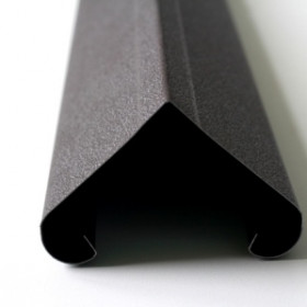 Ламель для жалюзийного забора Твинго, шаг 55 мм, структурный матовый двусторонний полиэстер, RAL 8019 Темный шоколад