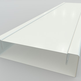 Ламель для Забора-Планкен, ширина 120 мм, RAL 9003, двустороннее полимерное глянцевое покрытие