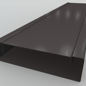 Ламель для Забора-Планкен, ширина 190 мм, RAL 8019, двустороннее полимерное глянцевое покрытие